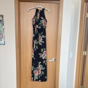 INC International Concepts Black Floral Maxi Dress